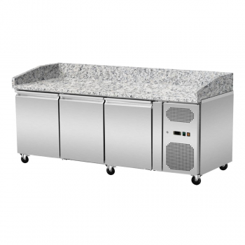 Pizza Kühlthek Granit Rosa Grau 3 Türen 203 x 80 - Gastrohot
