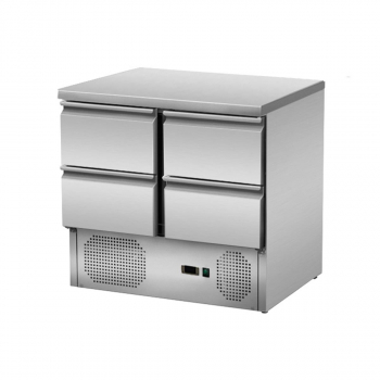 Skyrainbow Kühltisch 90×70 – 4 Schubladen