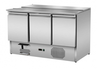 Saladette 3-türig mit Schiebedeckel 2.8c - Kühlvitrine für Gastronomie und Catering
