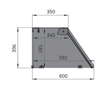 Kalte Theke 5x GN1/1 Granit Star Galaxy Schwarz 188x82x85.5 - Glasaufbau Klarglas ohne Zwischenablage H 396mm