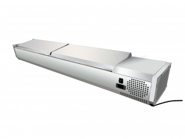 Kühlaufsatzvitrine 8 x GN 1/4 - 1800 x 335 x 255 mm - Gastrohot