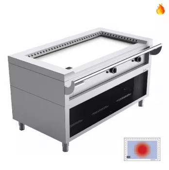 Teppanyaki-Grill Gas 8,5 kW Edelstahl – 20 mm Stahlkochplatte