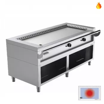 Teppanyaki-Grill Gas 17 kW Edelstahl große Kochfläche 1450x520 mm