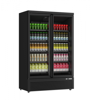 Getränkekühlschrank 1081L Schwarz 0°C bis +10°C Lüfterkühlung