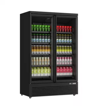 Getränkekühlschrank 1081L Schwarz 0°C bis +10°C Lüfterkühlung