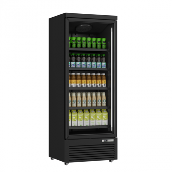 Getränkekühlschrank 614L Schwarz 0°C bis +10°C Lüfterkühlung