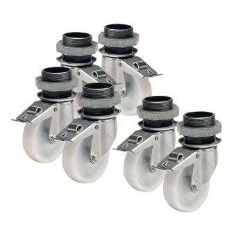 Räder mit Bremse für freistehende Modelle mit festem Unterbau - Set 3 - Gastrohot