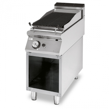 Gas Lavasteingrill Kochzone in Gusseisen für Fleisch und Fisch - Gastrohot 51090