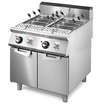 Elektro Nudelkocher 2 Becken GN 1/1 - Kapazität 2x 40 Liter - Feststehende Heizungen - Gastrohot