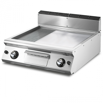 Gas Grillplatte Tischmodell 1/3 gerillt und 2/3 glatt - Gastrohot