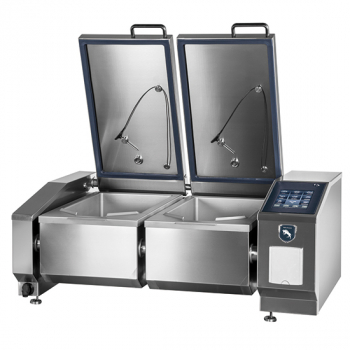 Elektro Multifunktionsgerät 2x 29 Liter 2x GN 1/1 mit automatischer Kippfunktion - Profi Küchengerät für Gastronomie und Großküchen