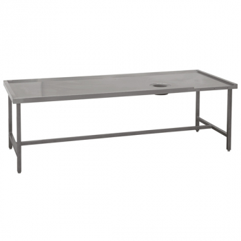 linker Sortiertisch mit Loch