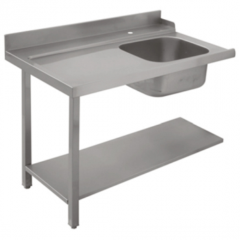 linker Zulauftisch mit Becken rechts | B=1500