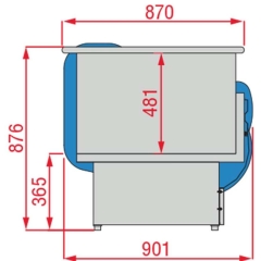 Kassaelement B=780 mm