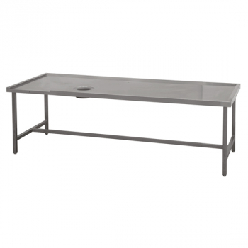 rechter Sortiertisch mit Loch | B=2400 mm