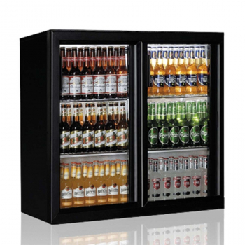 Barkühlschrank mit 2 Glasflügeltüren | 200 L