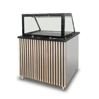 Bain-Marie-Theke 2x GN 1/1 Black Star Galaxy Granit 2400W