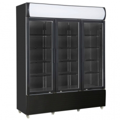 Kühlschrank 3 Glastüren Schwarz Fcu-1200 Bl