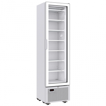 Combisteel Glastür Tiefkühlschrank 221 Liter Weiß - Effiziente Kühlung für Gastronomiebedarf