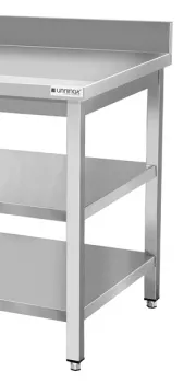 Arbeitstisch Doppelregal 600x700mm – stabile Bodenplatte, platzsparend