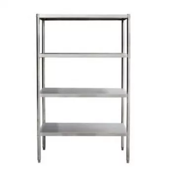 Regalsystem Edelstahl 1200x500x1800 mm – 4 Böden, hohe Tragkraft