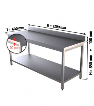 Edelstahl Arbeitstisch 120x60 cm