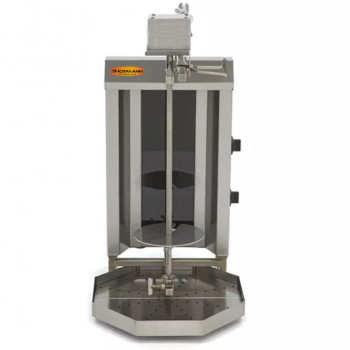 Elektro Dönergrill mit 2 Brenner Motor an der Spitze 20 kg - Professioneller Dönergrill für Gastronomie und Imbiss mit leistungsstarkem Motor