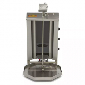 Elektro Dönergrill mit 3 Brenner Motor an der Spitze 30 kg - Professioneller Dönergrill für Gastronomie und Imbiss mit leistungsstarkem Motor