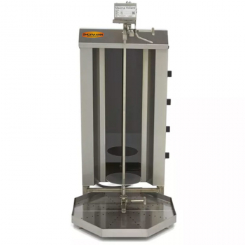 Elektro Dönergrill mit 4 Brenner Motor an der Spitze 50 kg - Gastrohot