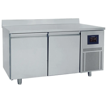 Bäckereikühltisch 2-türig 600x400 mm Edelstahlarbeitsplatte mit Aufkantung 2-8°C WiFi - Gastrohot