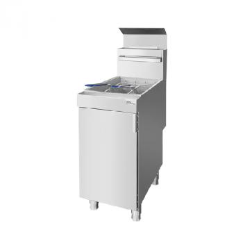 Gasfritteuse 21 Liter 26,4 kW Erdgas 3 Brenner 2 Körbe