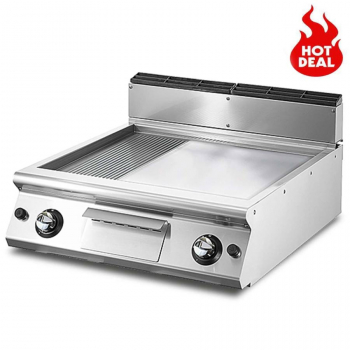 Gas Grillplatte - 1/3 gerillt & 2/3 glatt