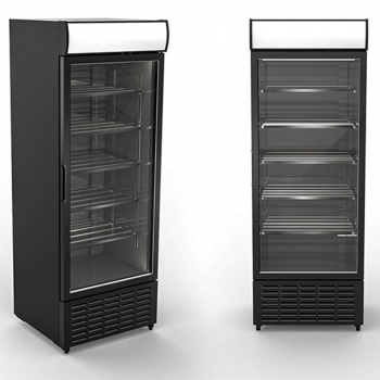Kühlschrank mit Werbedisplay