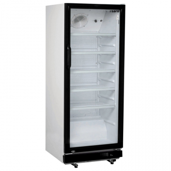 Getränkekühlschrank mit Glastür 310L - B620 x L635 x H1562 mm - hochwertiger Getränkekühlschrank mit Glastür - ideal für Gastronomie und Events - energieeffizient und leistungsstark - geräumig und zuverlässig - jetzt bestellen bei Gastrohot
