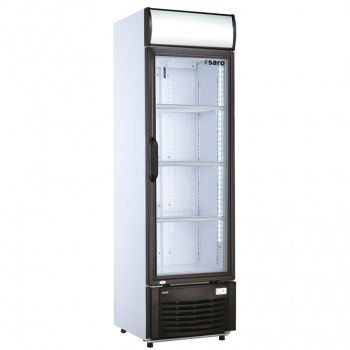 Getränkekühlschrank mit Werbetafel 282 Liter - Energiesparender Getränkekühlschrank für Gastronomie und Gewerbe - Gastrohot