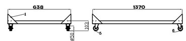 Unterbau für Saladette 3 Türen · 7003.0515