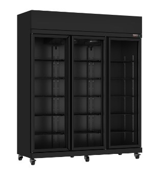 Kühlschrank 3 Glastüren Schwarz Irm-1180R Bl · 7455.3155