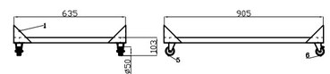 Unterbau für Saladette 2 Türen · 7003.0510