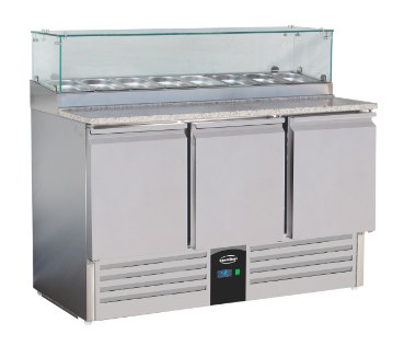 Pizzatisch mit Glas 3 Türen · 7450.0220