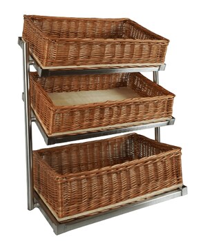Brotkorb Etagere 3 Hoch Breit Modell inkl. Körbe · 7013.2300