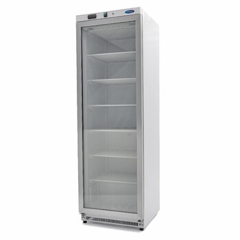 Maxima Gefrierschrank · 400 l · Weiß · mit Glastür