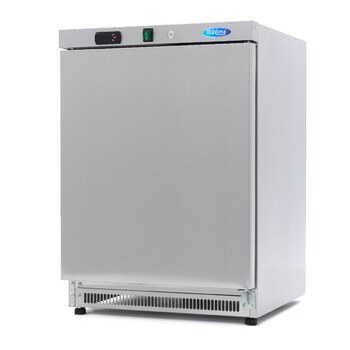 Maxima Gefrierschrank · 200 l · 2 Feste Regale · Rostfreier Stahl