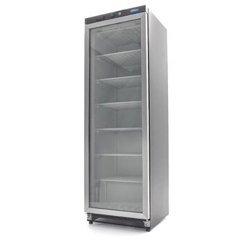 Maxima Gefrierschrank · 400 l · Schwarz · mit Glastür