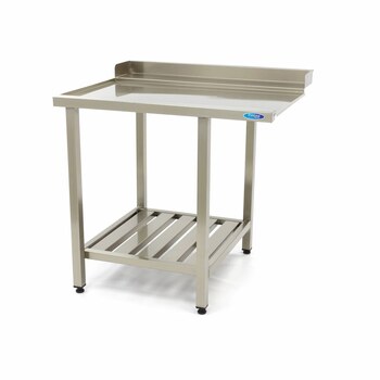 Maxima Geschirrspültisch · 70 x 75 cm · links · mit Backsplash und Lagerregal