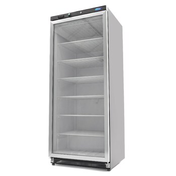 Maxima Gefrierschrank · 600 l · Schwarz · mit Glastür