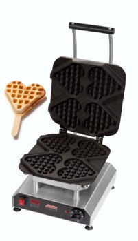 Neumärker Waffeleisen Thermocook® inkl. Waffel-Herz am Stiel Wechselplatten 12-40801-44