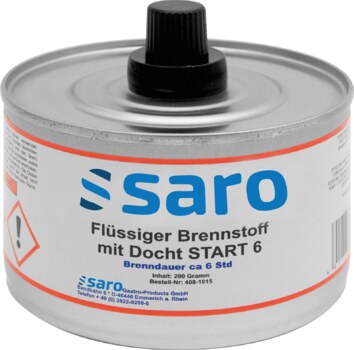 SARO Flüssiger Brennstoff m. Docht, VPE 24Dosen Modell START 6
