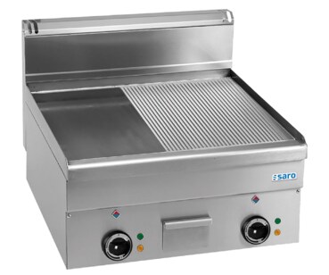 SARO Elektrogrillplatte 1/2 glatt 1/2 gerillt Tischmodell EFT66LR