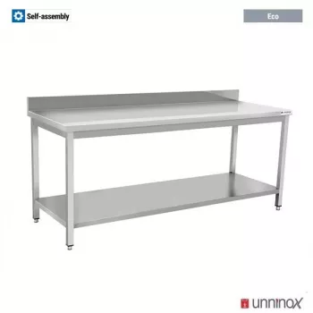 Arbeitstisch 600 mit Aufkantung und Grundboden 700x600xH850mm