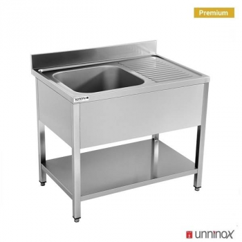 Spüle 1 Becken 140x70x85 cm links – Edelstahl